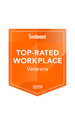 Indeed Top Rated Workplace for Veterans 2019